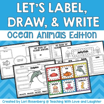 Preview of Label, Draw, and Write About Ocean Animals: Picture Cards, Graphic Organizers