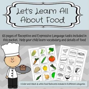 Preview of Let's Learn About Food: Receptive and Expressive Language Activities