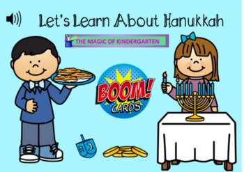 Preview of Let's Learn About Hanukkah~Boom Cards