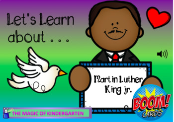 Preview of Let's Learn About Martin Luther King Jr.~Boom Cards