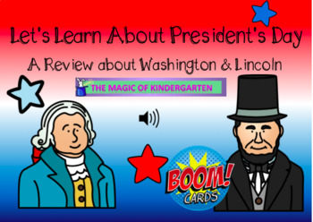 Preview of Let's Learn About President's Day~Boom Cards