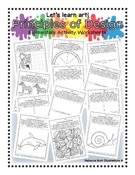 Preview of Let's Learn Art! Principles of Art - Elementary Activity Worksheets