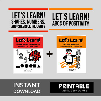 Preview of Let's Learn! Bundle: ABCs of Positivity + Shapes, Numbers, and Cheerful Thoughts