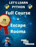 Let's Learn Python - Full Course + Escape Rooms Bundle