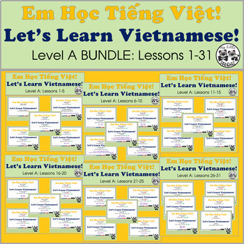 Preview of Let's Learn Vietnamese! Level A: Lessons 1-31