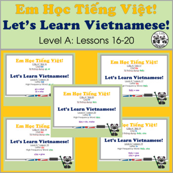 Preview of Let's Learn Vietnamese! Level A: Lessons 16-20