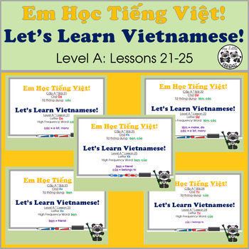 Preview of Let's Learn Vietnamese! Level A: Lessons 21-25