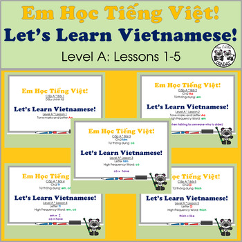 Preview of Let's Learn Vietnamese! Level A: Lessons 1-5
