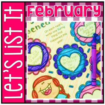 Preview of Let's List It! Writing Center Printables February - NO PREP
