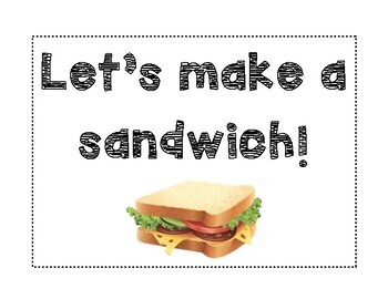 Preview of Let's Make A Sandwich Adapted Book - Life Skills, Task Analysis, Visual Recipe