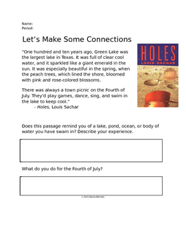 Holes Creative Assignment - Family Tree Novel Connection Activity - Lo –  Presto Plans