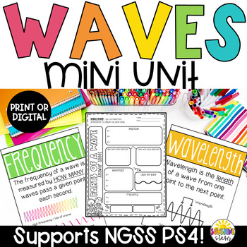 Preview of All About Waves Mini Unit {NGSS 4-PS4-1}