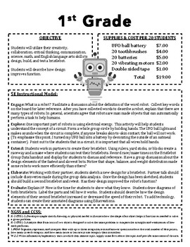 Preview of Let's Make a Robot!  (1st Grade)