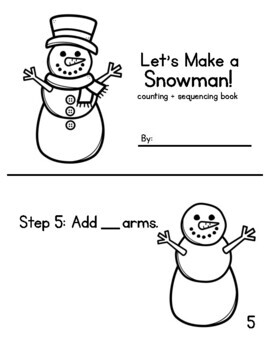Let's Make a Snowman! counting + sequencing FREEBIE by This is Kindergarten