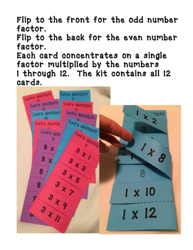 Let's Multiply: Multiplication Fact Flip Charts (Self Checking) REVERSIBLE