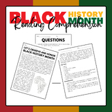 Let's Observe and Honor Black History Month - Reading Comp