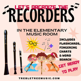 Recorder Flash Cards, Wall Charts and Organization in the 