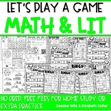 Let's Play a Game:  10 Math and Literacy Take Home Games (FREE)