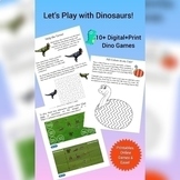 End of Year Activities- Dinosaur Day Games & Activities- N