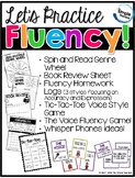 Let's Practice Fluency! Fluency voices, genres, homework, 