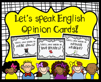 Preview of Let's Speak English - Opinion Cards (ESL / EFL Speaking practice)