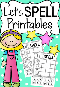 Let's Spell Spelling Printable Worksheet Pack - Short Vowels CVC