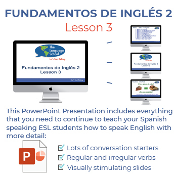 Preview of Let's Start Talking: Fundamentos De Inglés 2 - Lesson 3