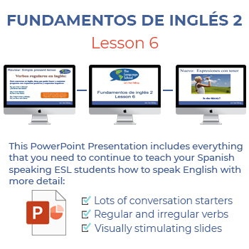 Preview of Let's Start Talking: Fundamentos De Inglés 2 - Lesson 6