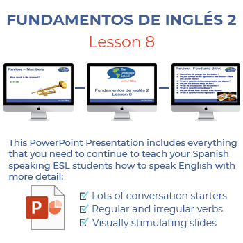 Preview of Let's Start Talking: Fundamentos De Inglés 2 - Lesson 8