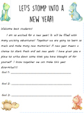 Let's Stomp Into a New Year, Welcome Back letter