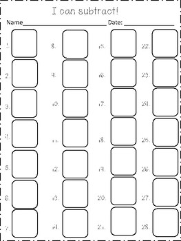 Let's Subtract Dice: write the room or scoot center cards by Jhildee K-3