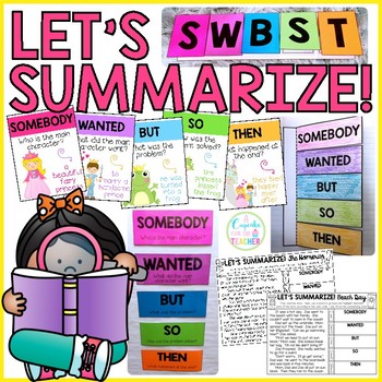 Preview of Let's Summarize!  Craftivity, Posters & Printables for SWBST