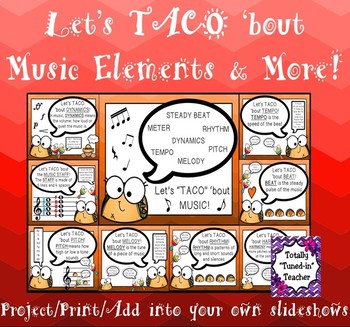 Preview of Music Bulletin Board: Let's TACO 'bout Music Elements and More