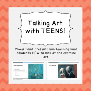 Preview of Let's Talk About Art! How to analyze Art for High School and College Students
