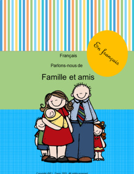 Preview of Let's Talk About Family and Friends in French Distance Learning