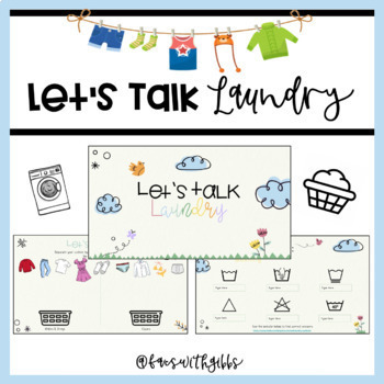 Preview of Let's Talk Laundry Activity