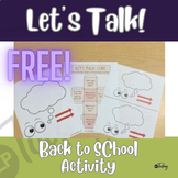 Let's Talk! Social Skills Back to School Activity