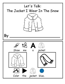 Preview of Let's Talk: The Jacket I Wear In The Snow Vocabulary Workbook