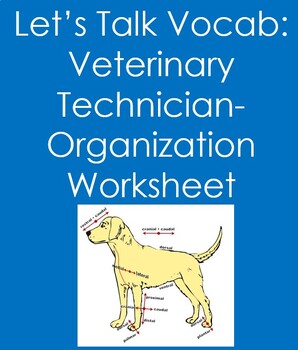 Preview of Veterinary Technician: Organization Worksheet  (Animal Science)