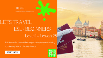 Preview of Let's Travel / ESL PDF LESSON / ( Independent Work Packet)