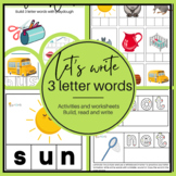 Let's Write 3 Letter Words-Activities and Worksheets