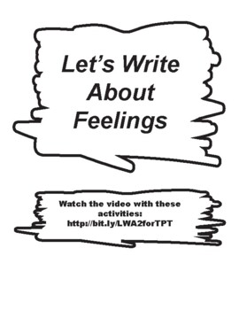 Preview of Let's Write About Feelings