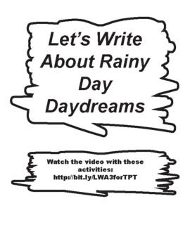 Preview of Let's Write About Rainy Day DayDreams