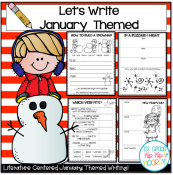 Preview of January Themed Writing Lessons