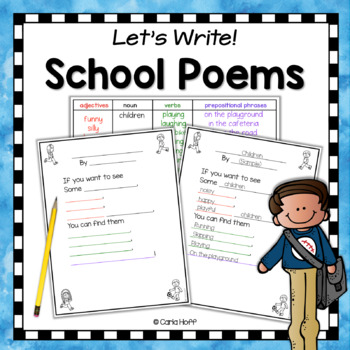 Preview of Let's Write!  Poems About School