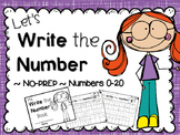 Let's Write the number book ~ NO-PREP
