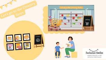 Preview of Let's go to the Grocery Store - Adaptive Book