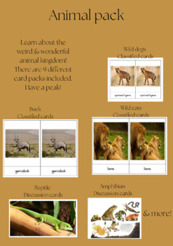 Animal learning pack by Nicole Ramos | TPT