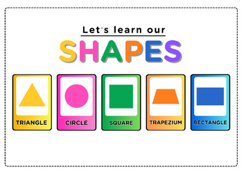 Preview of Let’s learn our SHAPES.flashcard