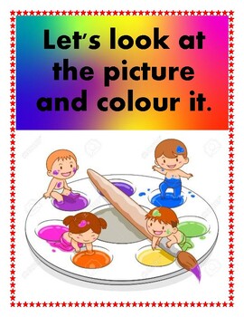 Preview of Let's look at the picture and colour it
